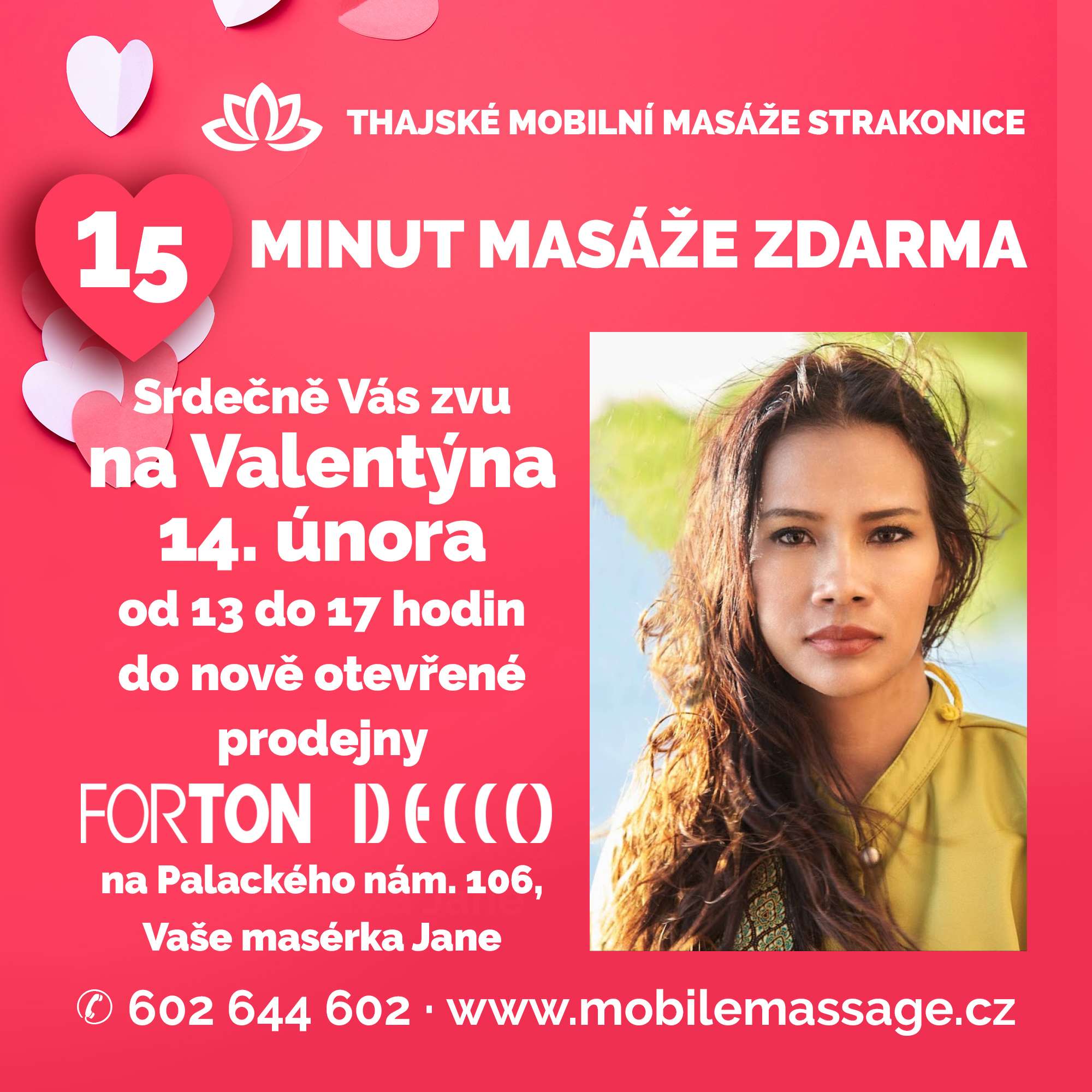 Thajské mobilní masáže Strakonice - Valentýn